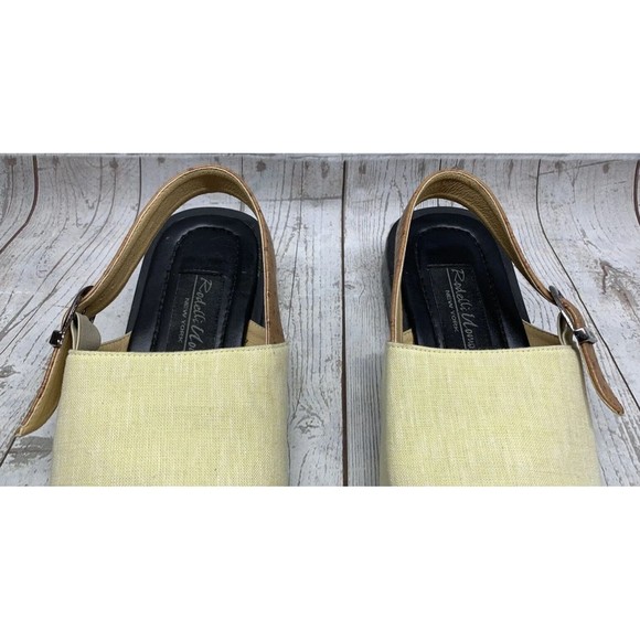 Rodelli Uomo New York Yellow/Brown Slip-On Leather Casual Square Toes Size 10.5 - Picture 8 of 13